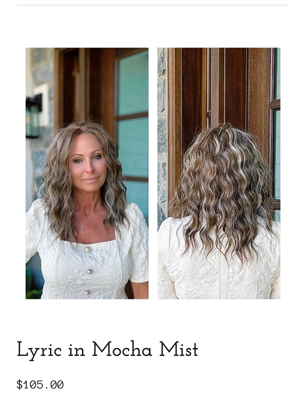 Lyric in the color Mocha Mist — Soft Water Wave Women's Wig